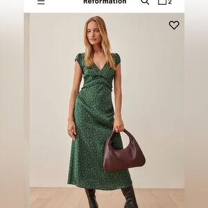 REFORMATION Kaye Silk Dress